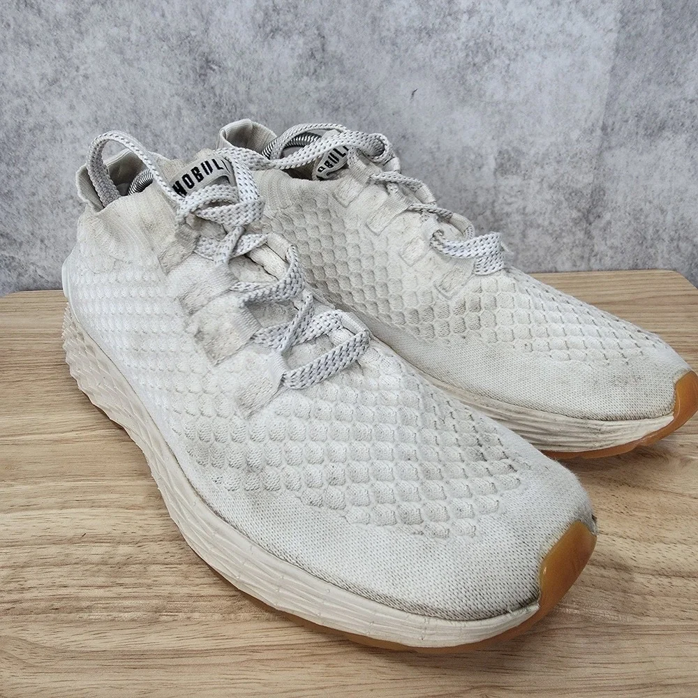 Nobull Allday Knit‎ Running Shoes Mens 10.5 White Sneakers Trainers CrossFit